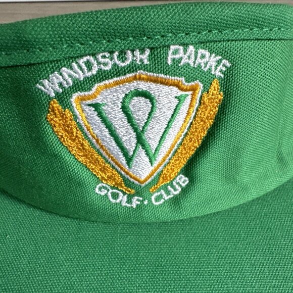 Vintage Windsor Parke‎ Golf Club Golf Visor Hat Duckster USA Made Green Rare - Picture 2 of 8